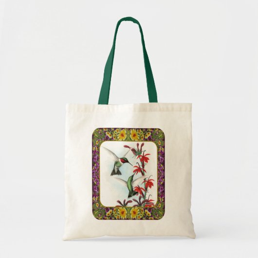 Kolibries en Bloemen #5 Tote Bag (Voorkant)