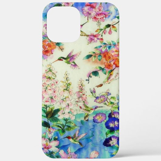 Kolibries en Bloemen Case-Mate iPhone Case (Achterkant)