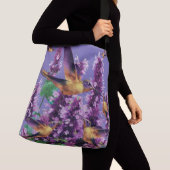 Kolibries en bloemen door CBDOilPrincess Crossbody Tas (Dichtbij)