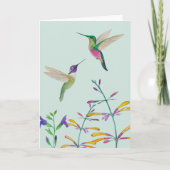 Kolibries en Bloemen Kaart (Voorkant)