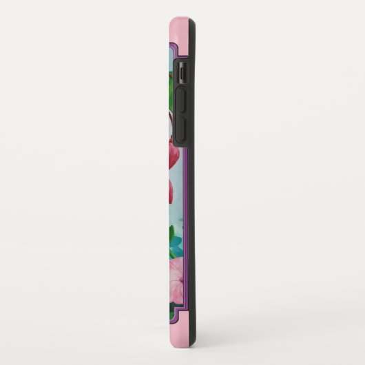 Kolibries en bloemen roze Case-Mate iPhone case (Achterkant/links)