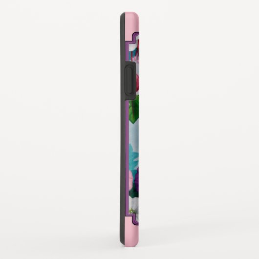 Kolibries en bloemen roze Case-Mate iPhone case (Achterkant/rechts)