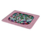 Kolibries en bloemen roze snijplank (Hoek)