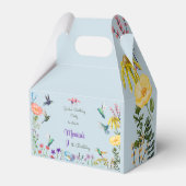 Kolibries en Bloementuin verjaardagsfeestje Bedankdoosjes (Achterkant)