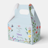 Kolibries en Bloementuin verjaardagsfeestje Bedankdoosjes (Voorkant Zijde)