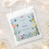 Kolibries en Bloementuin verjaardagsfeestje Bedankzakje (Geknipt)