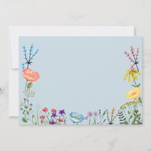 Kolibries en Bloementuin verjaardagsfeestje Kaart (Achterkant)