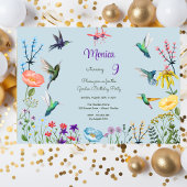 Kolibries en Bloementuin verjaardagsfeestje Kaart