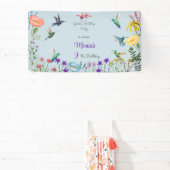 Kolibries en Bloementuin verjaardagsfeestje Spandoek (Insitu)