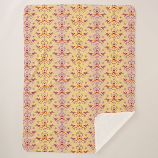 Kolibries en harten sherpa deken (Voorkant)