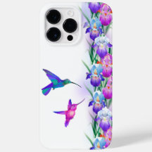 Kolibries en Iris Bloemen