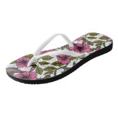 Kolibries en roze hibiscusbloemen teenslippers (Schuin)