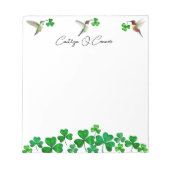 Kolibries en Shamrocks Notitieblok (Voorkant)