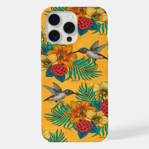 Kolibries en tropische boeket in geel iPhone 15 pro max case