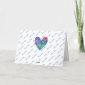 Kolibries en waterverf Liefde Hart Trouwen Kaart (Achterkant)