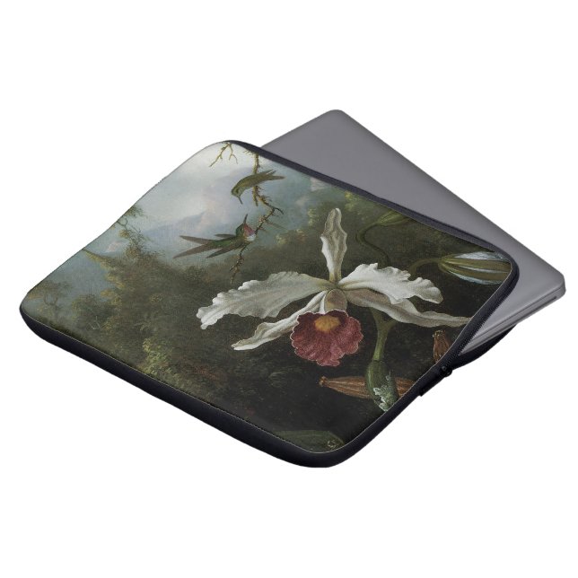 Kolibries en witte orchidee door Martin J. Heade Laptop Sleeve (Voorkant top)