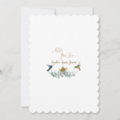 Kolibries Eucalyptus Baby shower Tea Party Kaart (Achterkant)