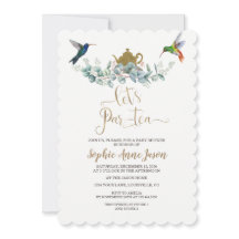 Kolibries Eucalyptus Baby shower Tea Party