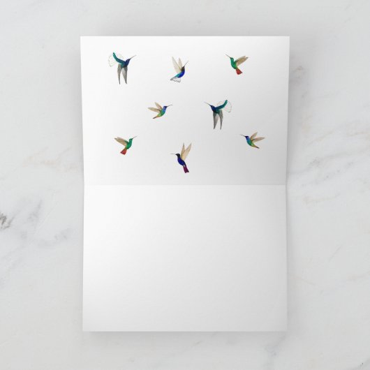 Kolibries Gefeliciteerd Kaart (Binnen)