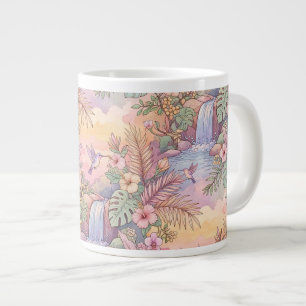 Kolibries Hibiscus Waterval Opgewekt  Grote Koffiekop