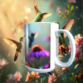 Kolibries houden van Echinacea 01 Koffiemok