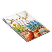 Kolibries in de tuin | Potbloemen Planten Notitieboek (Rechterzijde)