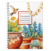 Kolibries in de tuin | Potbloemen Planten Notitieboek (Voorkant)