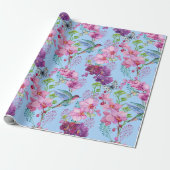 Kolibrie's In De Zomer Cadeaupapier (Uitgerold)