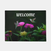 Kolibries in tuin deur mat (Voorkant)