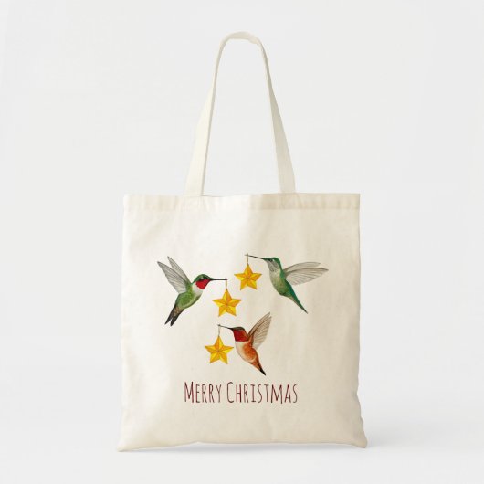 Kolibries Kerstmis Tote Bag (Voorkant)