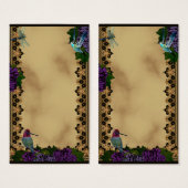 Kolibries, libellen en druiven Victoriaans Visitekaartje (Voorkant /achterkant)