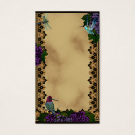 Kolibries, libellen en druiven Victoriaans Visitekaartje