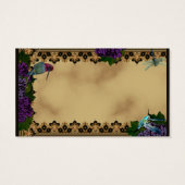 Kolibries, libellen en druiven Victoriaans Visitekaartje (Achterkant)