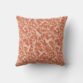 Kolibries loof grillige  terracotta kussen (Achterkant)