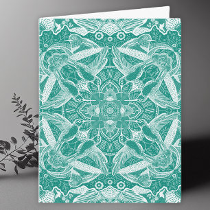 Kolibries Mandala Art Blank Bedankkaart