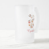 Kolibries met Bloeiende Wijnstok  Art Matglas Bierpul (Voorkant rechts)