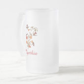 Kolibries met Bloeiende Wijnstok  Art Matglas Bierpul (Voorkant links)