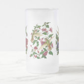 Kolibries met bloemen matglas bierpul (Center)