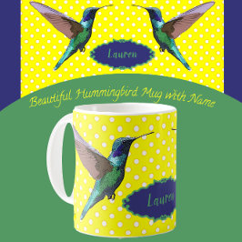  kolibries met gele stippen koffiemok