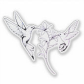 Kolibries met lelie bloem sticker (Voorkant)