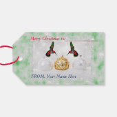 Kolibries & Ornamenten Cadeaulabel (Achterkant Horizontaal)