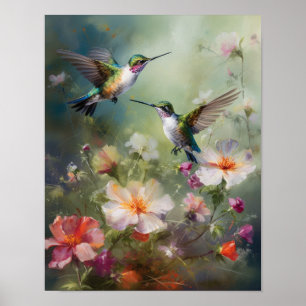 Kolibries Schilderen Kunst Print Poster
