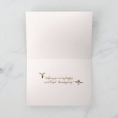 Kolibries Thanksgiving Kaart (Binnen)