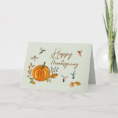 Kolibries Thanksgiving Kaart (Voorkant)