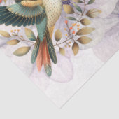 Kolibries tijdens de vlucht op bloemenachtergrond tissuepapier (Detail)