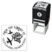 Kolibries & Tropische Hibiscus Bloemen Bibliotheek Zelfinktende Stempel (In situ)