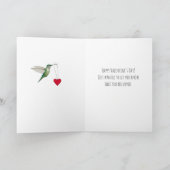 Kolibries Valentijnsdag Kaart (Binnen)