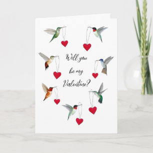 Kolibries Valentijnsdag Kaart