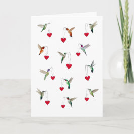 Kolibries Valentijnsdag Kaart