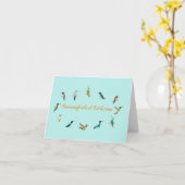 Kolibries van Californië Kaart (Gele Bloem)